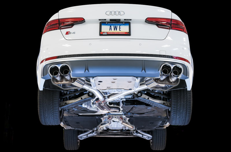 Audi S4 Performance Exhaust - AWE Tuning - Cat-Back SwitchPath - Silver - `17-`27